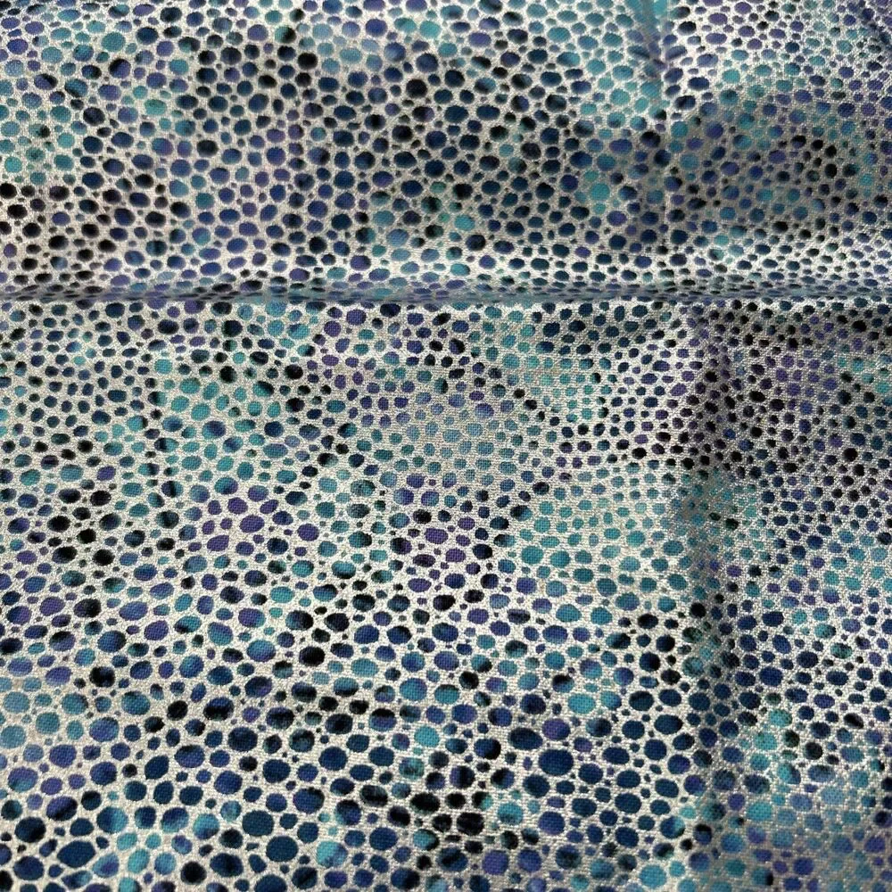 Shades Of Blue Quilting Cotton Fabric Sewing Textile Art Lot 11 Pc